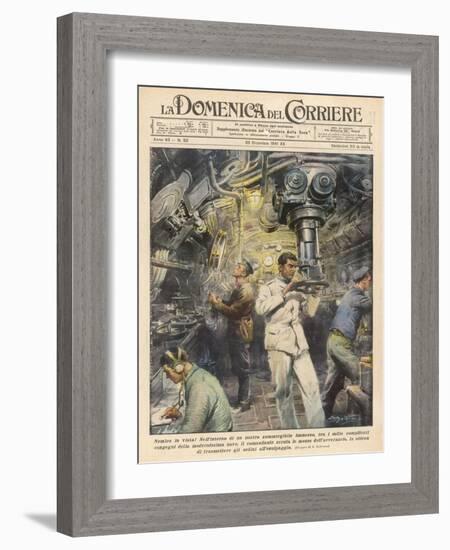 Enemy in Sight-Achille Beltrame-Framed Art Print