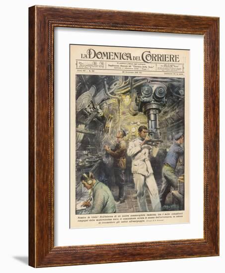 Enemy in Sight-Achille Beltrame-Framed Art Print