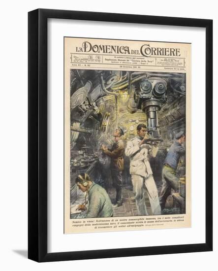 Enemy in Sight-Achille Beltrame-Framed Art Print