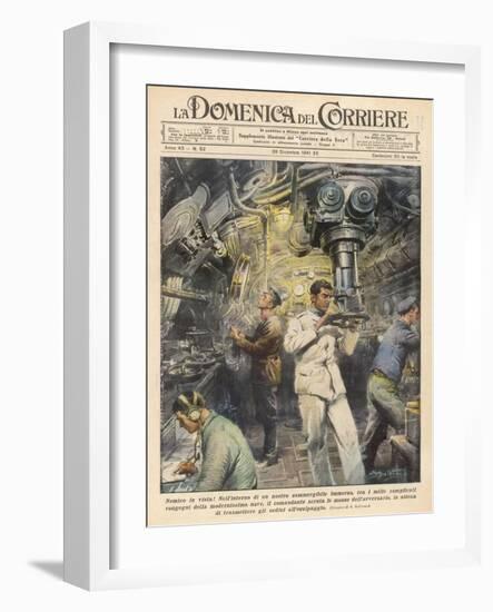 Enemy in Sight-Achille Beltrame-Framed Art Print