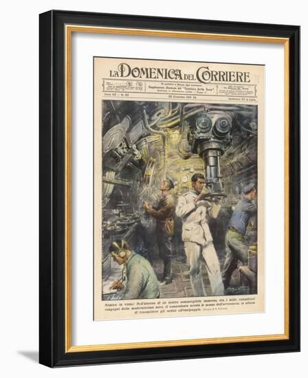 Enemy in Sight-Achille Beltrame-Framed Art Print