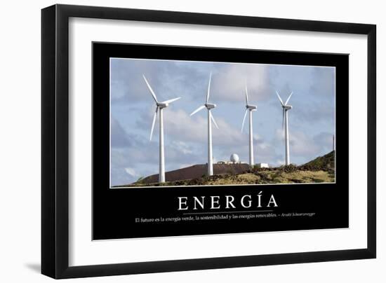 Energía. Cita Inspiradora Y Póster Motivacional-null-Framed Photographic Print