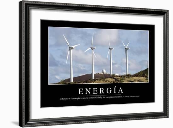 Energía. Cita Inspiradora Y Póster Motivacional-null-Framed Photographic Print