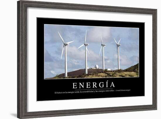 Energía. Cita Inspiradora Y Póster Motivacional-null-Framed Photographic Print