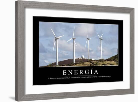 Energía. Cita Inspiradora Y Póster Motivacional-null-Framed Photographic Print