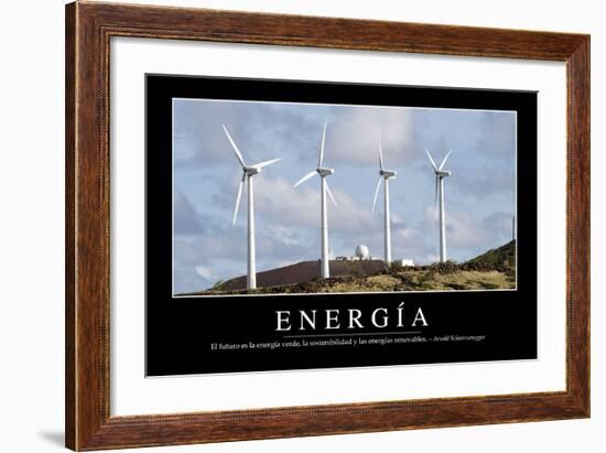 Energía. Cita Inspiradora Y Póster Motivacional-null-Framed Photographic Print