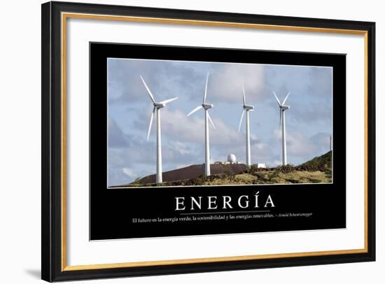 Energía. Cita Inspiradora Y Póster Motivacional-null-Framed Photographic Print