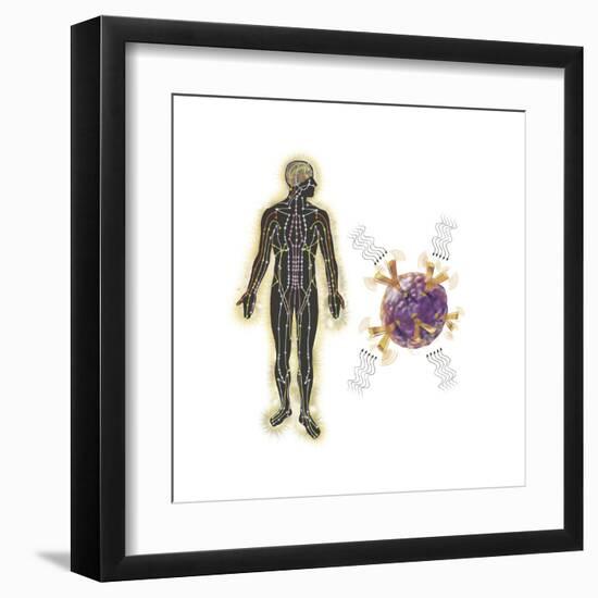 Energy Meridians of the Human Body-null-Framed Art Print