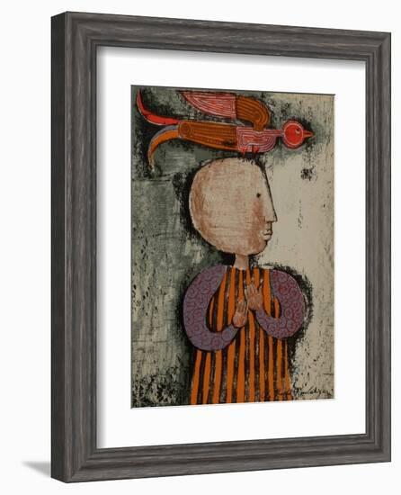 Enfant avec un oiseau I-Graciela Rodo Boulanger-Framed Collectable Print