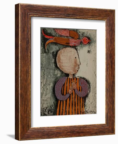 Enfant avec un oiseau I-Graciela Rodo Boulanger-Framed Collectable Print