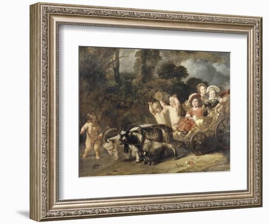 Enfants nobles (famille Trip?) dans un char trainé par des chèvres (dit autrefois : les enfants de-Ferdinand Bol-Framed Giclee Print