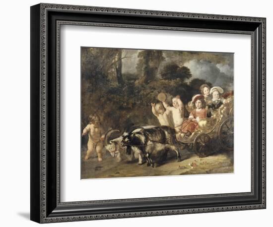 Enfants nobles (famille Trip?) dans un char trainé par des chèvres (dit autrefois : les enfants de-Ferdinand Bol-Framed Giclee Print