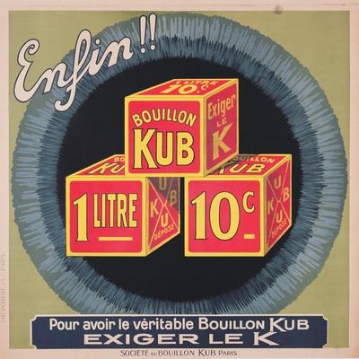 ''Enfin!!', Poster Advertising Kub Bouillon, C.1932' Giclee Print
