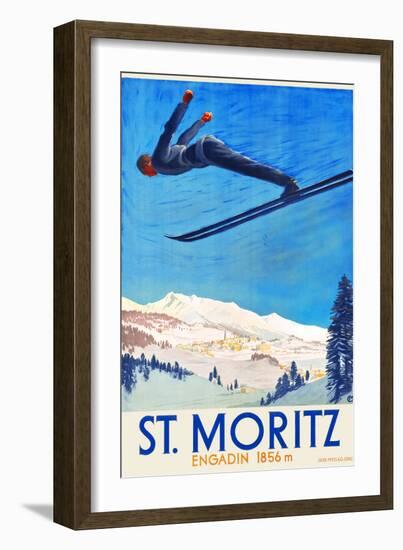 Engadin -- St. Moritz-Carl Moos-Framed Art Print