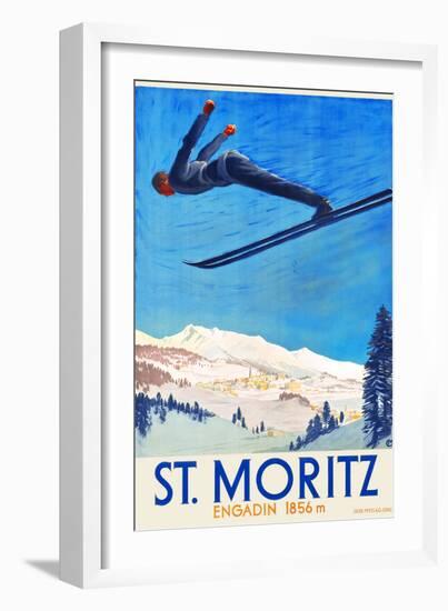 Engadin -- St. Moritz-Carl Moos-Framed Art Print