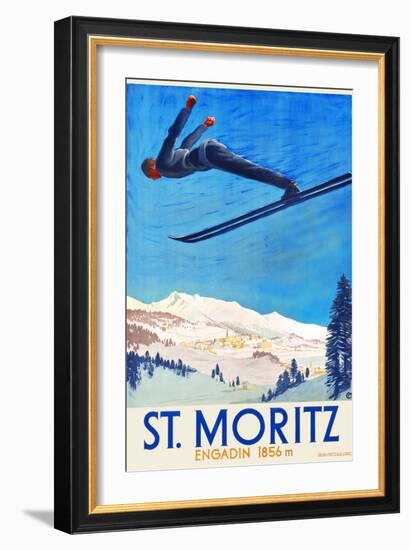 Engadin -- St. Moritz-Carl Moos-Framed Art Print