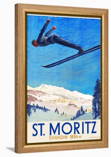 Engadin -- St. Moritz-Carl Moos-Framed Stretched Canvas