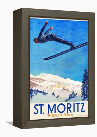 Engadin -- St. Moritz-Carl Moos-Framed Stretched Canvas