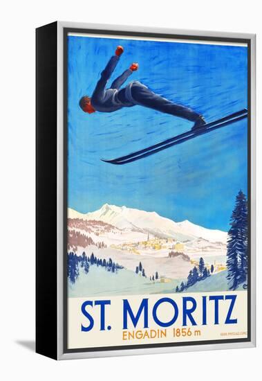 Engadin -- St. Moritz-Carl Moos-Framed Stretched Canvas