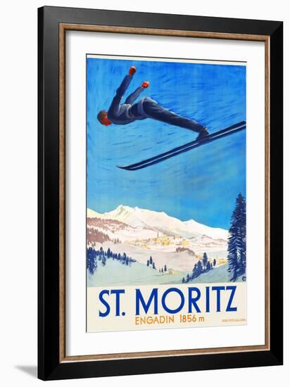 Engadin -- St. Moritz-Carl Moos-Framed Premium Giclee Print