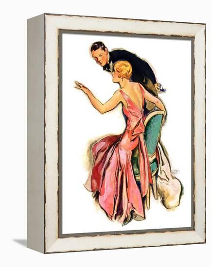 "Engaged Couple,"May 17, 1930-John LaGatta-Framed Premier Image Canvas