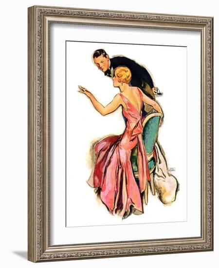 "Engaged Couple,"May 17, 1930-John LaGatta-Framed Giclee Print