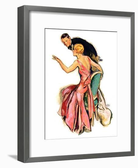 "Engaged Couple,"May 17, 1930-John LaGatta-Framed Giclee Print