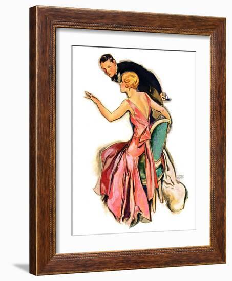 "Engaged Couple,"May 17, 1930-John LaGatta-Framed Giclee Print