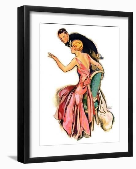 "Engaged Couple,"May 17, 1930-John LaGatta-Framed Giclee Print