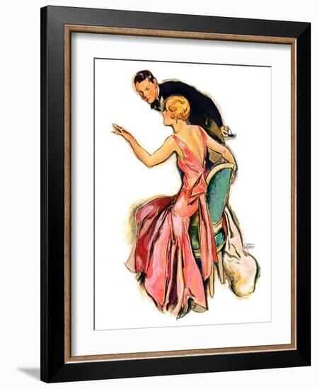 "Engaged Couple,"May 17, 1930-John LaGatta-Framed Giclee Print