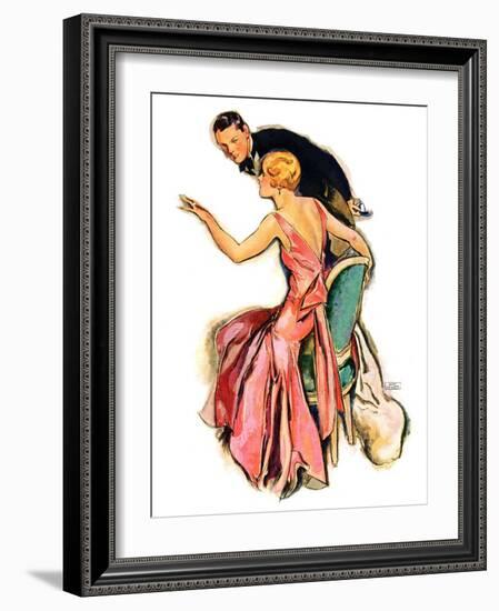 "Engaged Couple,"May 17, 1930-John LaGatta-Framed Giclee Print