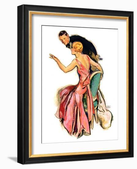 "Engaged Couple,"May 17, 1930-John LaGatta-Framed Giclee Print