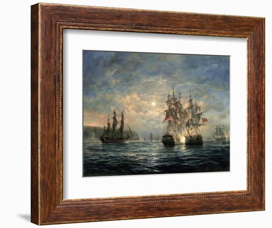 Engagement Between the "Bonhomme Richard" and the "Serapis" Off Flamborough Head, 1779-Richard Willis-Framed Giclee Print