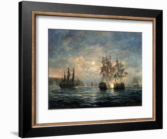 Engagement Between the "Bonhomme Richard" and the "Serapis" Off Flamborough Head, 1779-Richard Willis-Framed Giclee Print