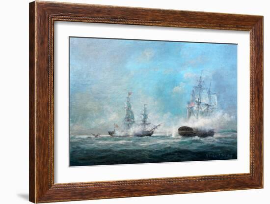 Engagement Between the Macedonian and United States 1812-Richard Willis-Framed Giclee Print