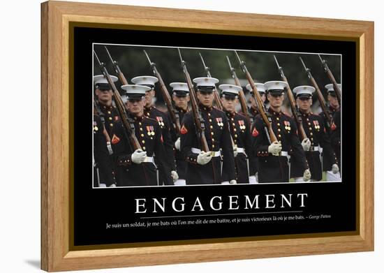 Engagement: Citation Et Affiche D'Inspiration Et Motivation-null-Framed Premier Image Canvas