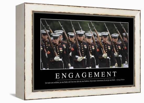 Engagement: Citation Et Affiche D'Inspiration Et Motivation-null-Framed Premier Image Canvas