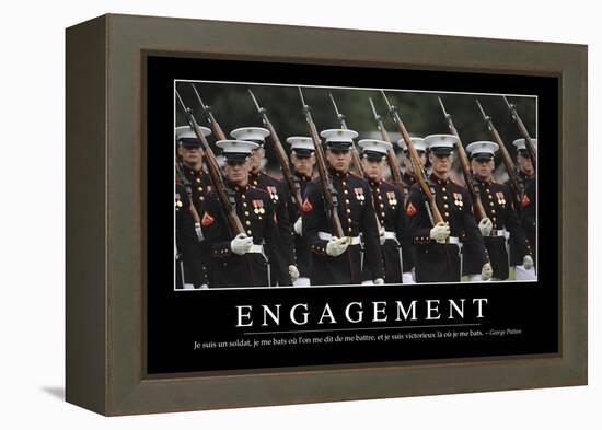 Engagement: Citation Et Affiche D'Inspiration Et Motivation-null-Framed Premier Image Canvas