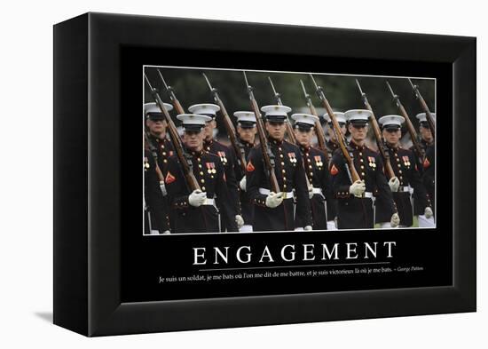 Engagement: Citation Et Affiche D'Inspiration Et Motivation-null-Framed Premier Image Canvas