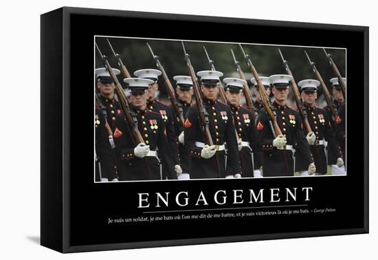 Engagement: Citation Et Affiche D'Inspiration Et Motivation-null-Framed Premier Image Canvas