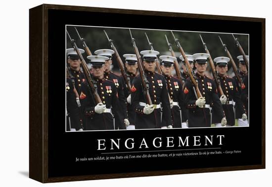 Engagement: Citation Et Affiche D'Inspiration Et Motivation-null-Framed Premier Image Canvas