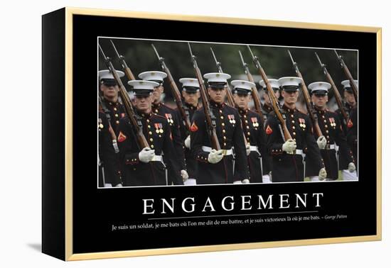 Engagement: Citation Et Affiche D'Inspiration Et Motivation-null-Framed Premier Image Canvas