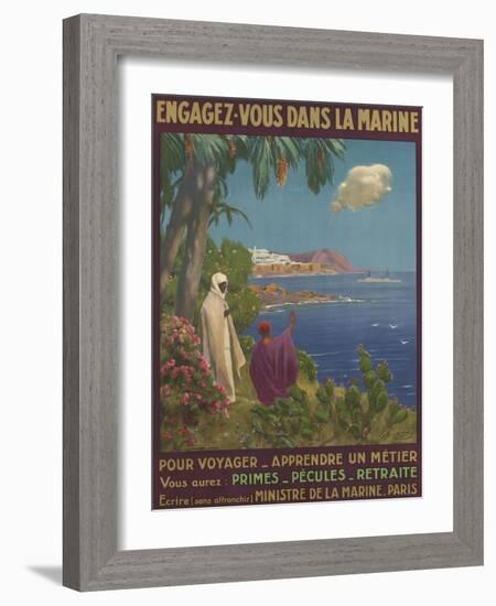 "Engagez vous dans la marine"-null-Framed Giclee Print