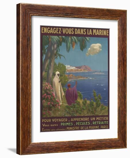 "Engagez vous dans la marine"-null-Framed Giclee Print