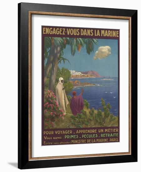 "Engagez vous dans la marine"-null-Framed Giclee Print