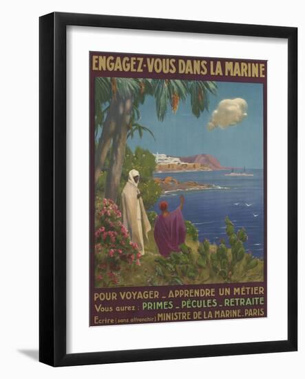 "Engagez vous dans la marine"-null-Framed Giclee Print