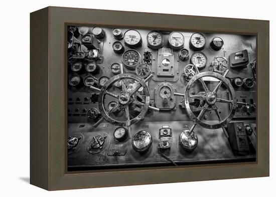 Engine Controls Aboard the Uss Midway in San Diego, Ca-Andrew Shoemaker-Framed Premier Image Canvas
