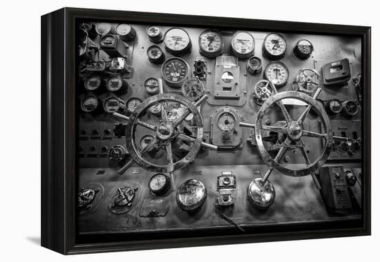 Engine Controls Aboard the Uss Midway in San Diego, Ca-Andrew Shoemaker-Framed Premier Image Canvas