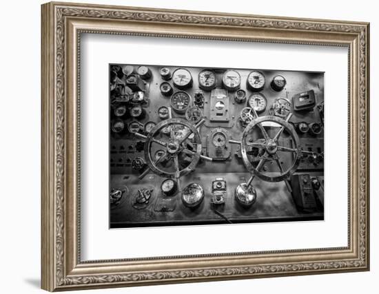 Engine Controls Aboard the Uss Midway in San Diego, Ca-Andrew Shoemaker-Framed Photographic Print