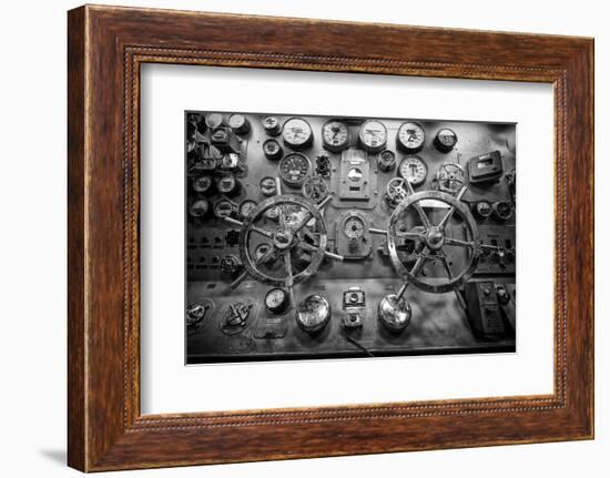 Engine Controls Aboard the Uss Midway in San Diego, Ca-Andrew Shoemaker-Framed Photographic Print